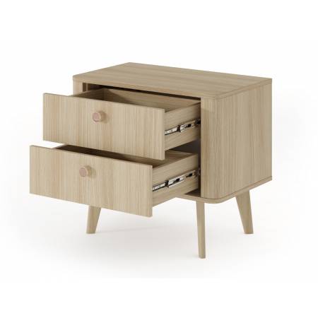 Stolik nocny z szufladami w stylu skandynawskim  VICOI